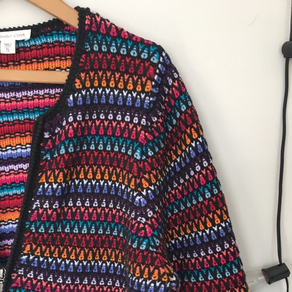 Coldwater Creek Sweaters - Rainbow heavy knit cardigan